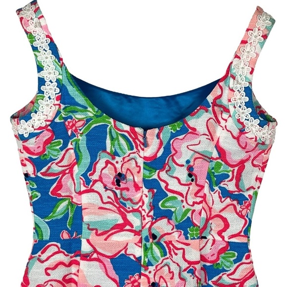 Lilly Pulitzer Nienie Dress Flutter Blue Lucky Charm 51971 Size 0 - Picture 6 of 13
